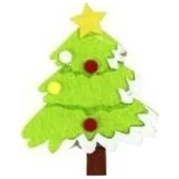 Set školních potřeb Dekoracje filcowe 3D choinki 60x75mm 4szt