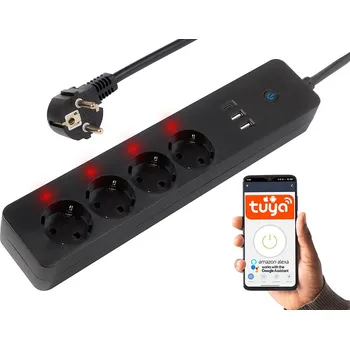 Prodlužovací kabel Inteligentní prodlužovací kabel 3m s USB a WiFi ovládáním