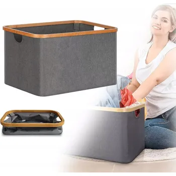 Koš na prádlo KOŠ NA PRÁDLO SKLÁDACÍ VOLNĚ STOJÍCÍ ORGANIZÉR 60L