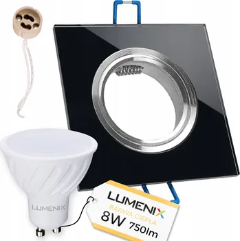 Žárovka Zápustné svítidlo Lumenix 8 W GU10 8,9 cm černé