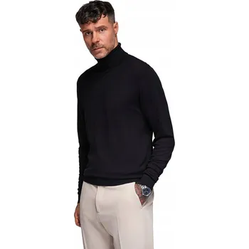 Pánský svetr Ombre svetr OM-SWTN-0101 černý rolák velikost XXL