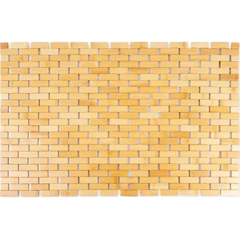 Protiskluzová podložka Podložka do koupelny protiskluzová bambusová rohožka pod sprchu dřevěná 80 x 50 cm
