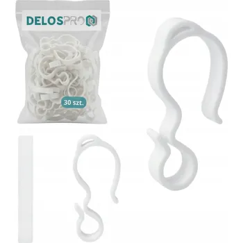 Obraz Univerzální háčky na okap pro světýlka, girlandy a dekorace, bílé, 30 ks