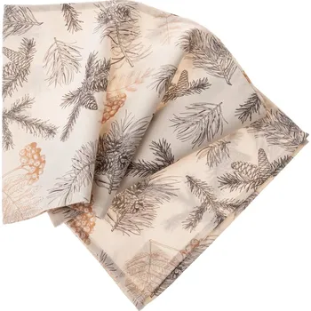 Vánoční dekorace Vánoční Běhoun voděodolný Jehličí, 33 x 140 cm, hnědá