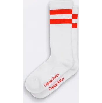 Pánské ponožky Organic Basics Core Stripe Crew Socks 3-pack White / Tangerine 35-38