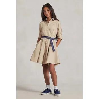 Dámské šaty Dívčí šaty Polo Ralph Lauren 313699674001 béžová 80X, vel. 155-159