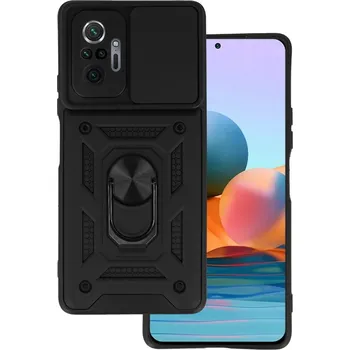 Pouzdro na mobilní telefon Ultra odolný zadní kryt Armor Lens pro Xiaomi Redmi Note 10 Pro černý