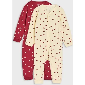 Dupačky Sinsay - Sada 2 kusů bavlněných overalů - krémová - 501GK-01X - 501GK-01X-56