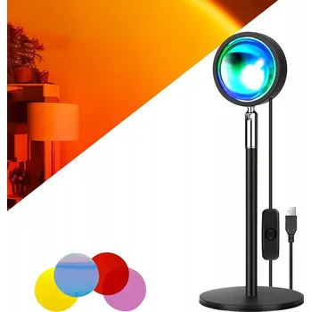 Stojací lampa PROJEKTOR LAMPA IMITACE ZÁPADU SLUNCE LED RGB SUNSET NOČNÍ LAMPA