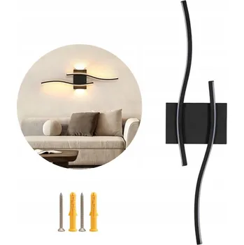 Nástěnné svítidlo LED LAMPA NÁSTĚNNÁ ČERNÁ MODERNÍ 18W 3000K 2250LM TEPLÉ SVĚTLO