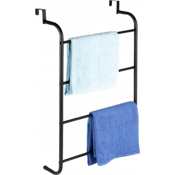Držák na ručník DRŽÁK NA RUČNÍKY K ZAVĚŠENÍ NA DVEŘE KOVOVÝ DO KOUPELNY 73 CM