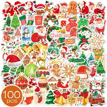 samolepka Samolepky pro děti Vánoční svátky Mikuláš Ozdoby Motivační Nálepky 100 kusů