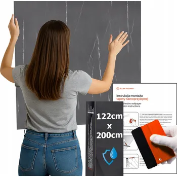 Tapeta Tapeta Samolepicí Vodotěsná do kuchyně na zeď Nábytek Černý Mramor