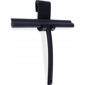 STĚRKA NA VODU NA OKNA A SPRCHOVÉ KOUTY S HÁČKEM, SILIKONOVÁ, ČERNÁ