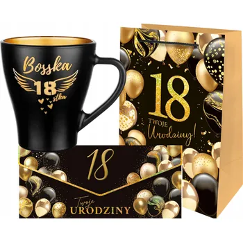 ELEGANTNÍ Dárková Sada k 18. Narozeninám pro DÍVKU, Dceru, Kmotřenku