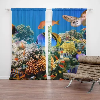 Závěs Sablio Závěs Korálový útes: 2ks 140x250cm