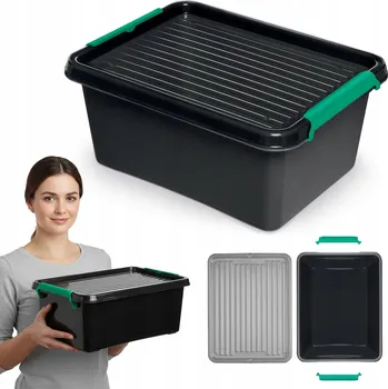 Úložný box Plastový box s víkem, úložný box, 12,5 l