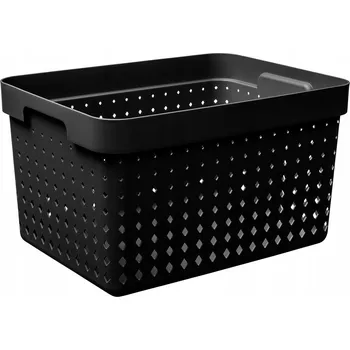 Úložný box PLAST TEAM 60250808 Koš Seoul černý L velký