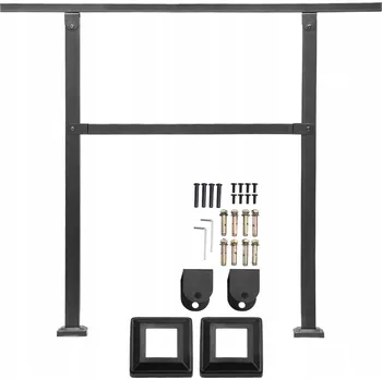 Zábradlí Zábradlí 2 až 3 stupně Schodišťové zábradlí Čtvercová Trubka Nastavitelný úhel Černá