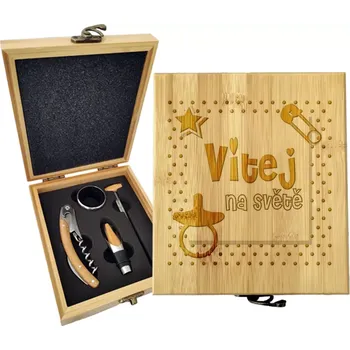 Víno Sablio Dárková sada na víno Vítej na světě 3: 147×168×49 mm