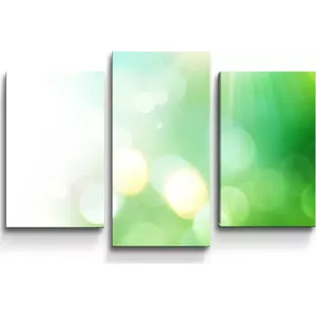 Obraz Sablio Obraz - 3-dílný Zelená abstrakce - 75x50 cm