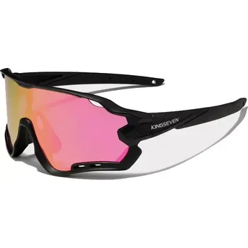 Sluneční brýle Cyklistické brýle KINGSEVEN LS911 ČERNÁ / SKLO RŮŽOVÉ C04