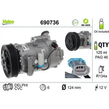 Kompresor klimatizace Kompresor, klimatizace VALEO 690736