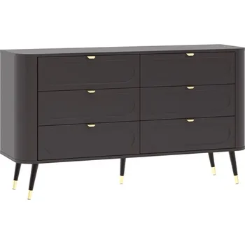 Komoda Intermeble Komoda BLINX 6S, černá