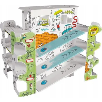 Obraz 3D omalovánka parkoviště XXL monumi