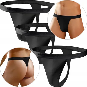 Slipy SLIPY TANGA PÁNSKÉ bavlněné s odkrytou gumou SET Sesto Senso *XL