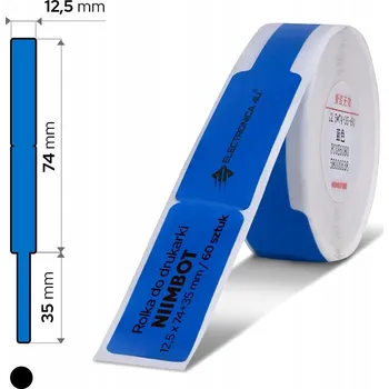 Speciální papír Samolepicí etikety samolepky pro tiskárnu Niimbot B18 12,5x74+35 na kabely