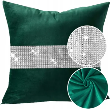 Polštář POVLEČENÍ NA POLŠTÁŘ s CIRKONY 40x40 VELUROVÉ