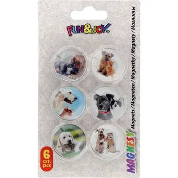 Dekorativní magnet Magnety na ledničku tabuli 30 mm kulaté Psi a kočky