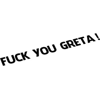 samolepka AP-auto | Samolepka “FUCK YOU GRETA” černé provedení SA01