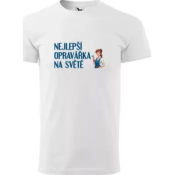 Pánské tričko Sablio Tričko s potiskem Nejlepší opravářka na světě - bílé 2XL