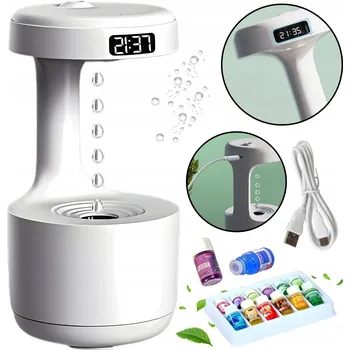 Zvlhčovač vzduchu Zvlhčovač vzduchu kapky vody difuzér vůně gravitace čistička antigravitační difuzér vůně