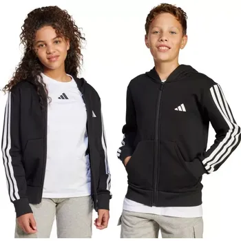 Dětská mikina adidas Essentials Full-Zip černobílá JD6494 152CM