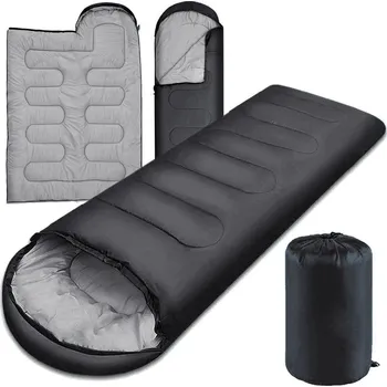 Spacák TURISTICKÝ SPACÍ PYTEL MUMIE S KAPUCÍ TEPLÁ LEHKÁ PŘIKRÝVKA 210 CM + OBAL