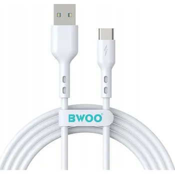 Datový kabel Kabel BWOO USB - USB typ C 2 m bílý
