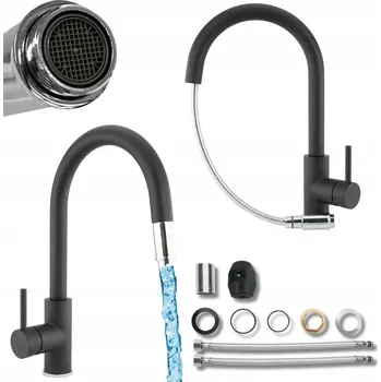 Vodovodní baterie Kuchyňská stojánková baterie Moderno Marcella černá