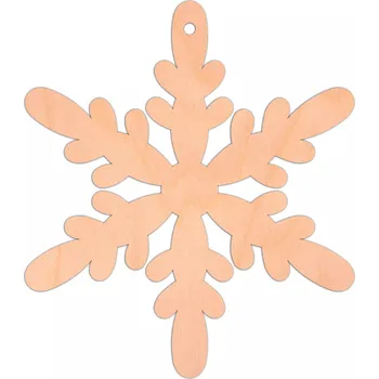 Vánoční ozdoba Dřevěná Sněhová Vločka závěsná ozdoba na stromeček dekorace k dekoraci i na balíček