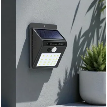 Solární Lampa LED reflektor se senzorem soumraku a pohybu - 2 kusy.