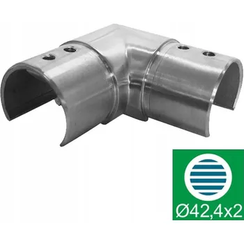 Zábradlí Koleno na sklo 90° Ocel Broušená Satén AISI316