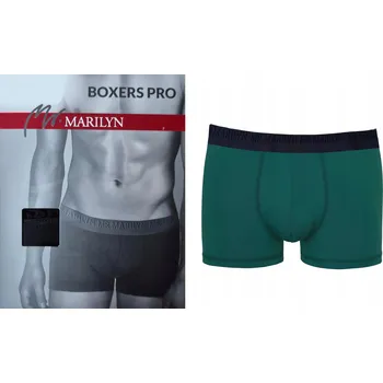 Pánské spodní prádlo MARILYN Klasické pánské boxerky BOXERS PRO ZELENÉ DARK GREEN L