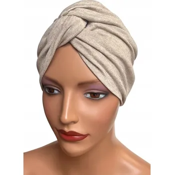 Dámské spodní prádlo Turban Flora světle béžový, šátkový, pletený, bez vzoru, podzim-zima