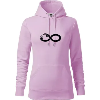 Dámská mikina Jezevčík nekonečno - Mikina dámská Cape s kapucí - S ( Orchid )