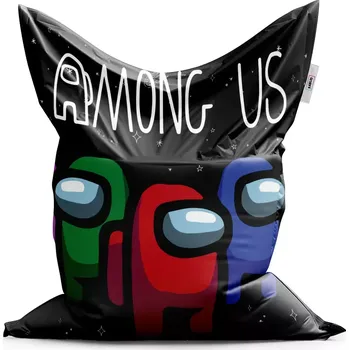 Sedací pytel Sablio Sedací vak AMONG US Černý vesmír - 150x100 cm