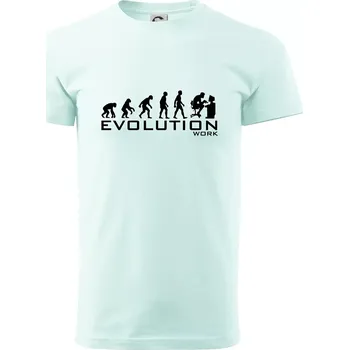Evoluce práce - Klasické pánské triko vyšší gramáže - S ( Frost )
