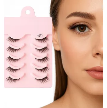 Umělé řasy SADA UMĚLÝCH ŘAS 5 PÁRŮ ŘASY 1011