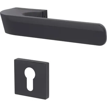 Dveřní kování Südmetall Glory Quad-R,černá, TopSpeed Černá matná, klika / klika, Cylindrická vložka